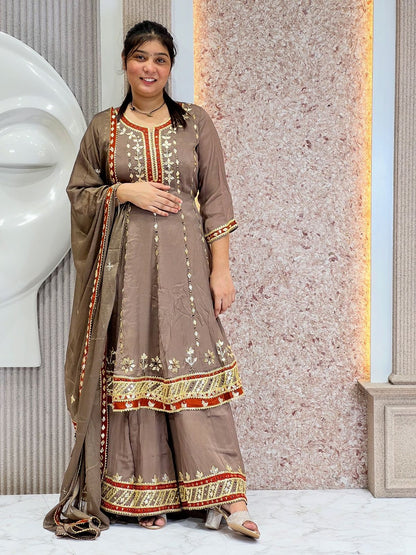 Anarkali Suit Gotta Patti Work