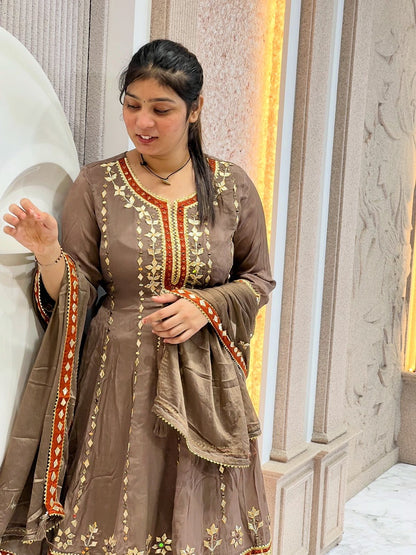 Anarkali Suit Gotta Patti Work