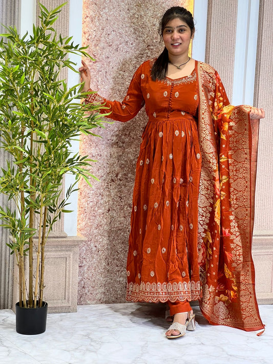 Crepe Anarkali Dress