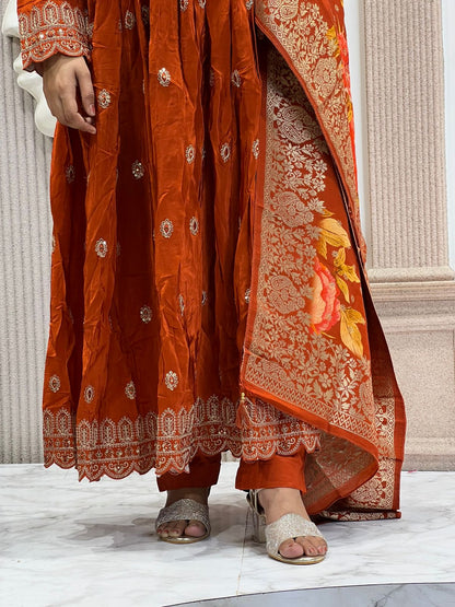 Crepe Anarkali Dress