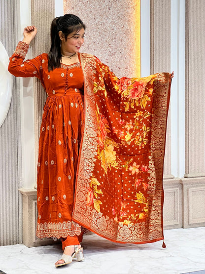 Crepe Anarkali Dress