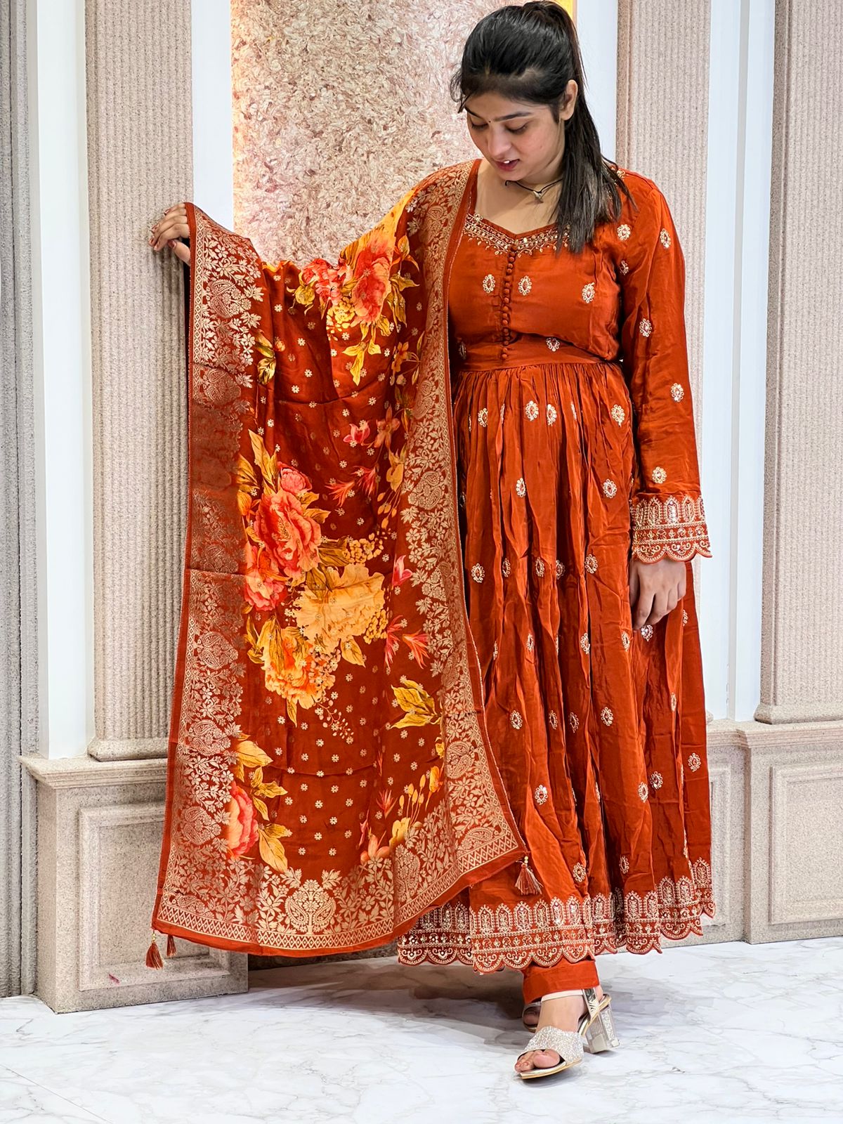 Crepe Anarkali Dress