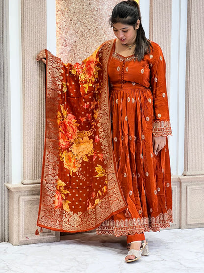 Crepe Anarkali Dress