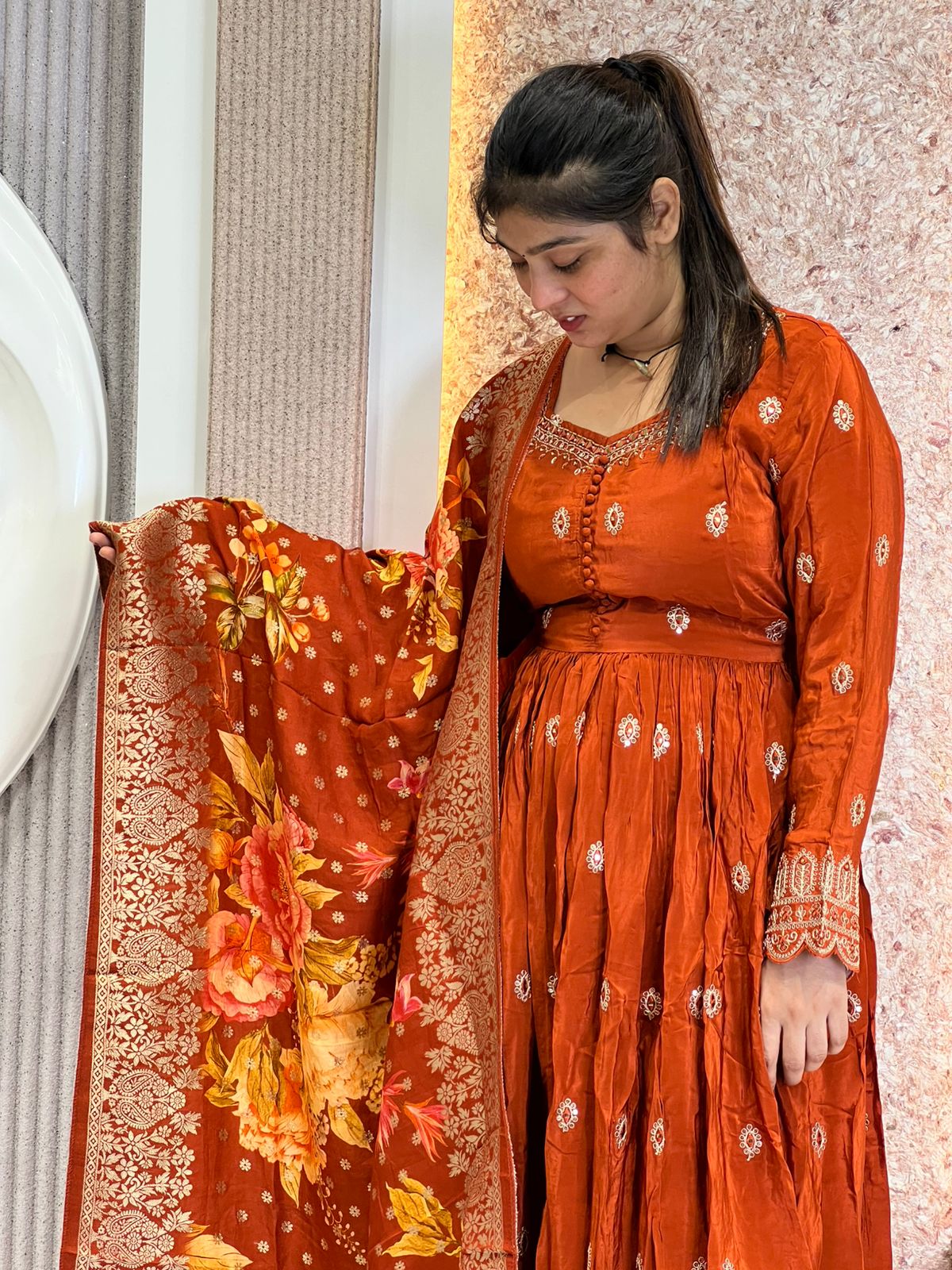 Crepe Anarkali Dress