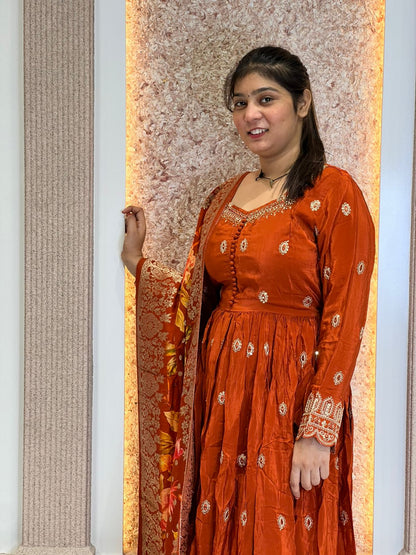 Crepe Anarkali Dress