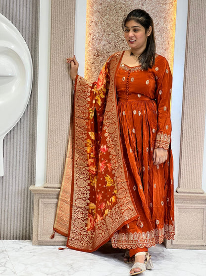Crepe Anarkali Dress