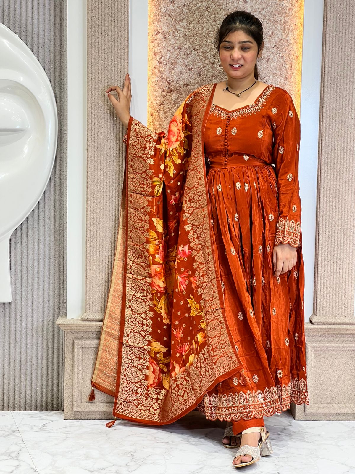 Crepe Anarkali Dress