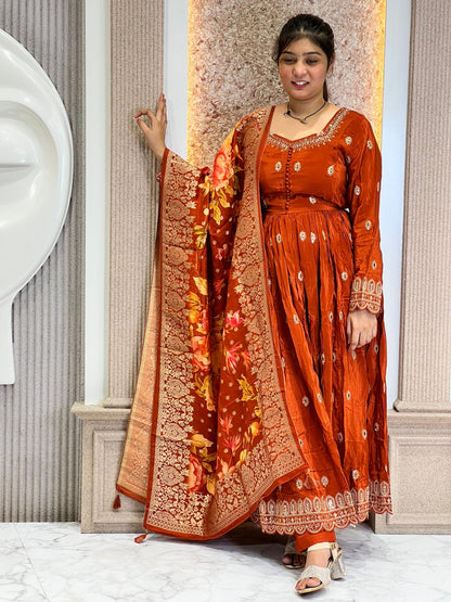 Crepe Anarkali Dress