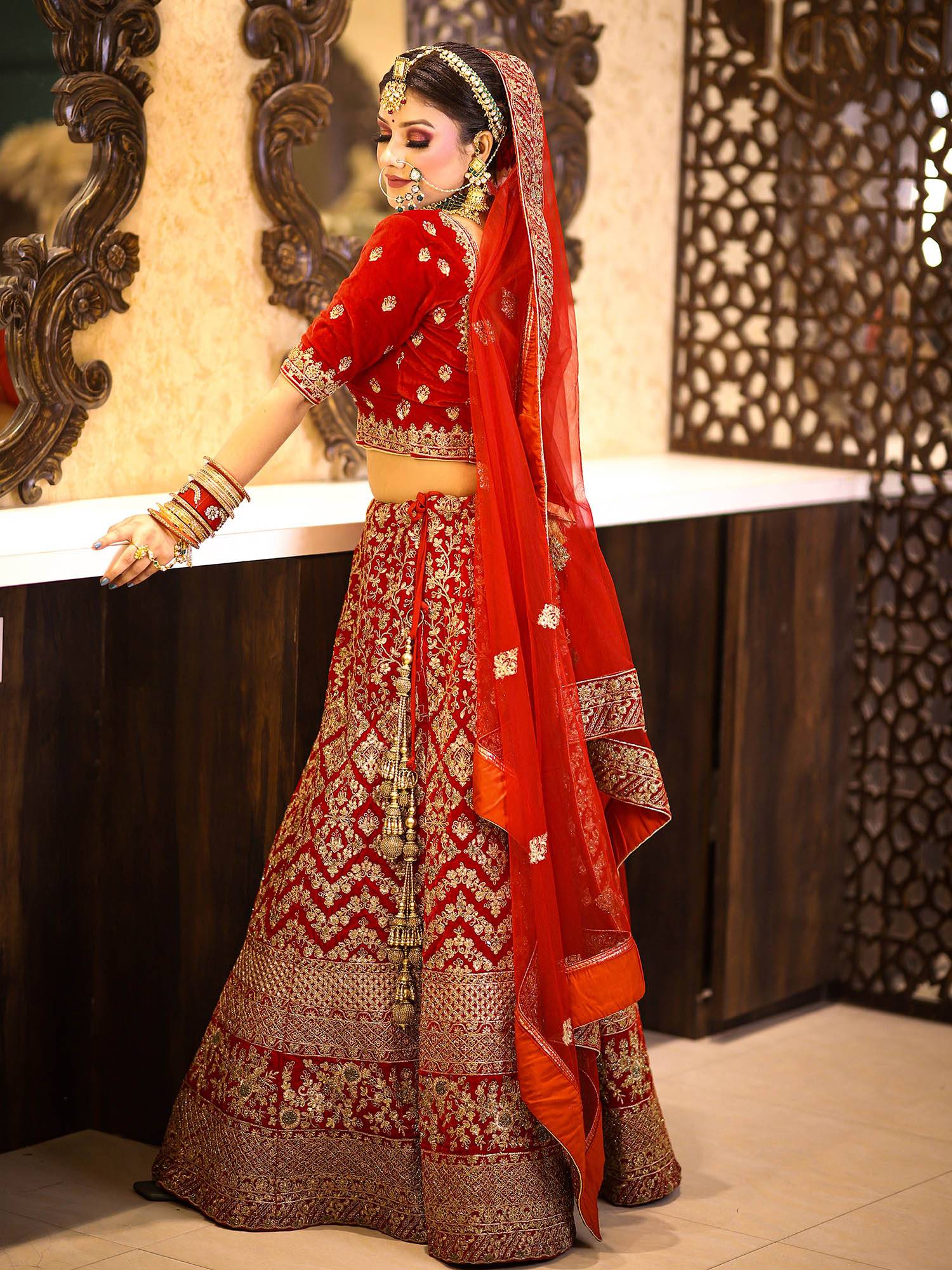 Red Color Bridal Lehenga Choli